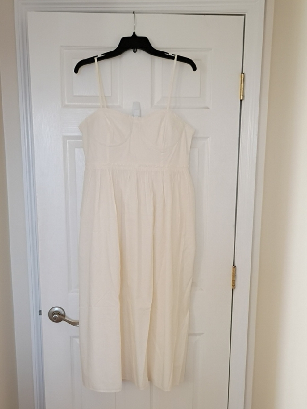 NWOT Lucky Brand Cream Smocked Dress, L